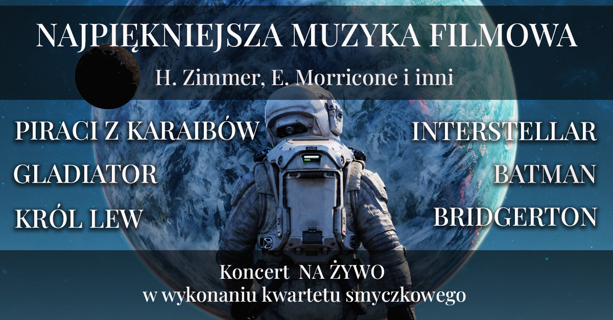 baner z astronautą na tle Ziemi